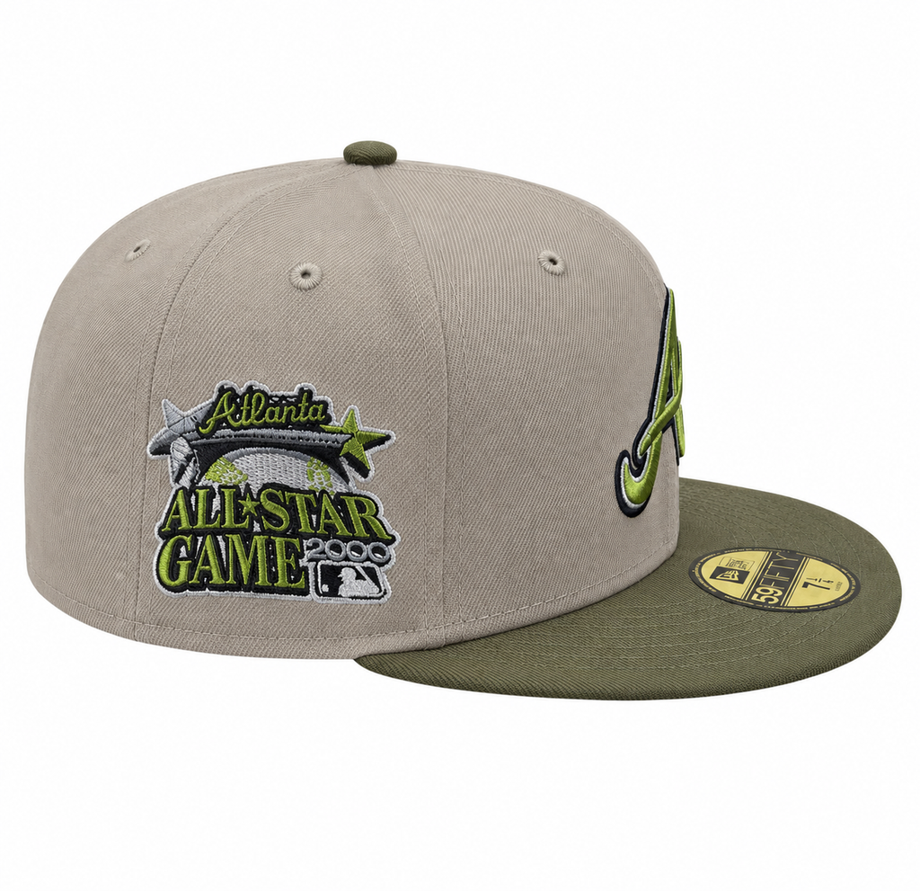 Atlanta Braves New Era 2 Tone Stone/ Green Bark Sevendust Home inspired 59FIFTY Fitted Hat product image 6, provided for