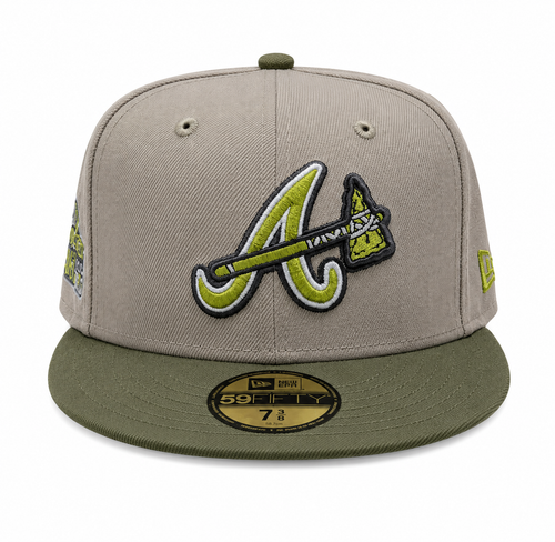 Atlanta Braves New Era 2 Tone Stone/ Green Bark Sevendust Home inspired 59FIFTY Fitted Hat product image 2, provided for