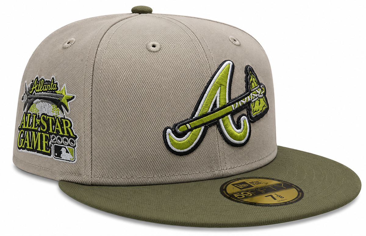 Atlanta Braves New Era 2 Tone Stone/ Green Bark Sevendust Home inspired 59FIFTY Fitted Hat product image 1, provided for