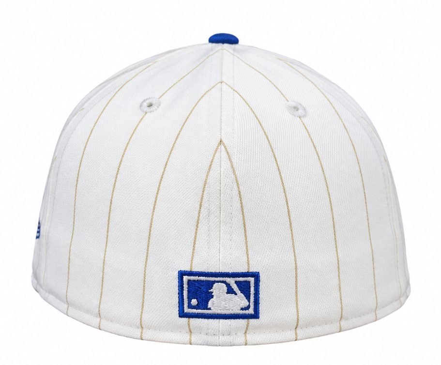 Atlanta Braves Historic Off White/Royal New Era 59FIFTY Fitted Hat product image 4, provided for visual reference and