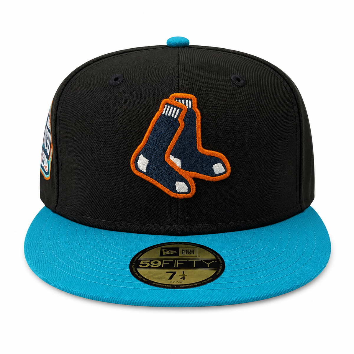 Boston Red Sox New Era Black/Pine Hellbilly Deluxe 59FIFTY Fitted Hat product image 2, provided for visual reference and