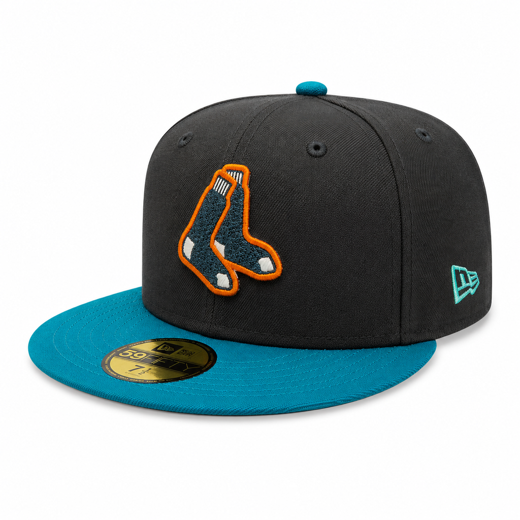 Boston Red Sox New Era Black/Pine Hellbilly Deluxe 59FIFTY Fitted Hat product image 3, provided for visual reference and