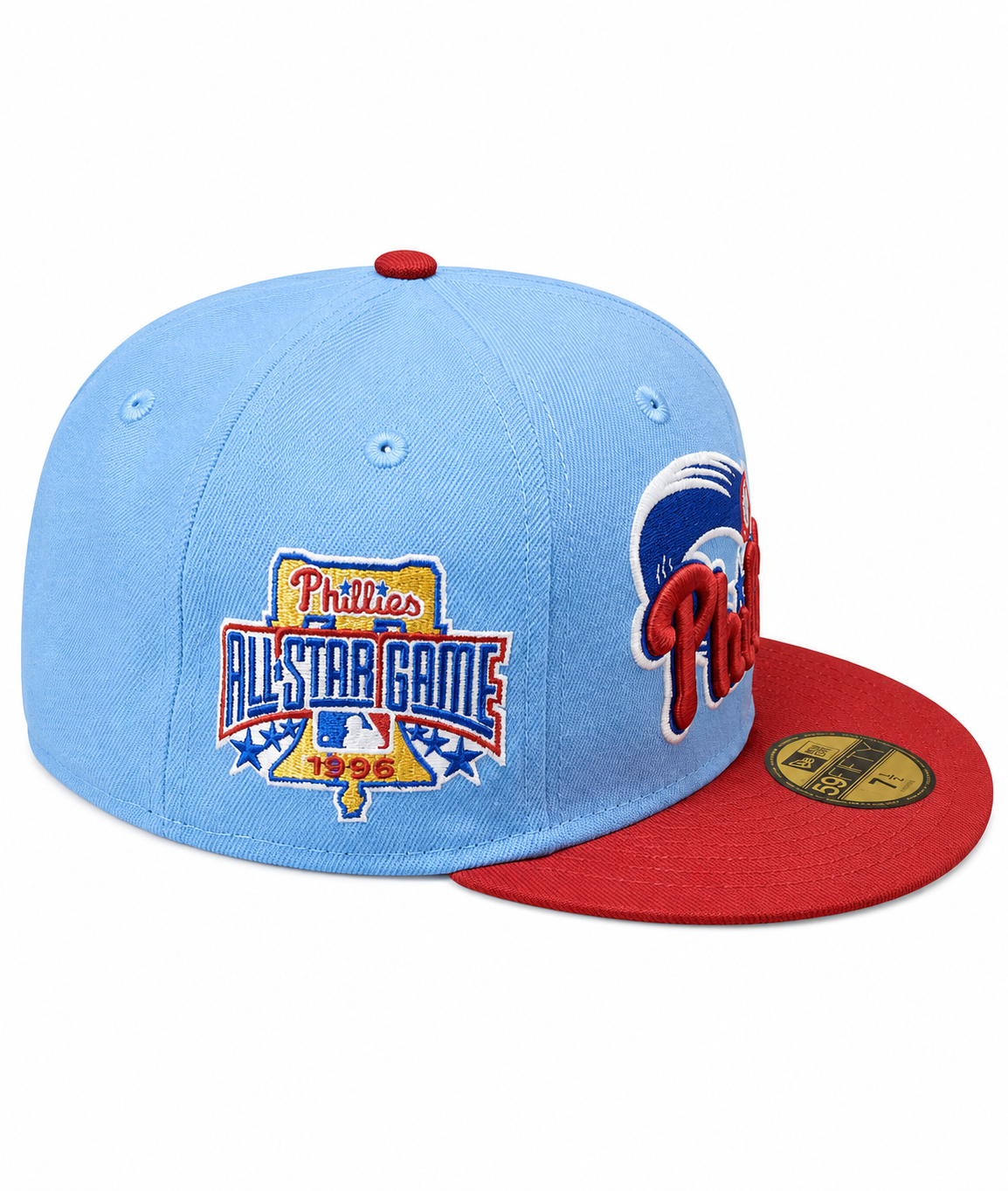 Philadelphia Phillies MLB 1996 ASG 2 Tone Sky Blue/Cardinal New Era 59FIFTY Fitted Hat product image 4, provided for visual