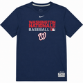 NIKE Washington Nationals Team Issue Legend Logo Navy Performance T-shirt product image 1, provided for visual reference and