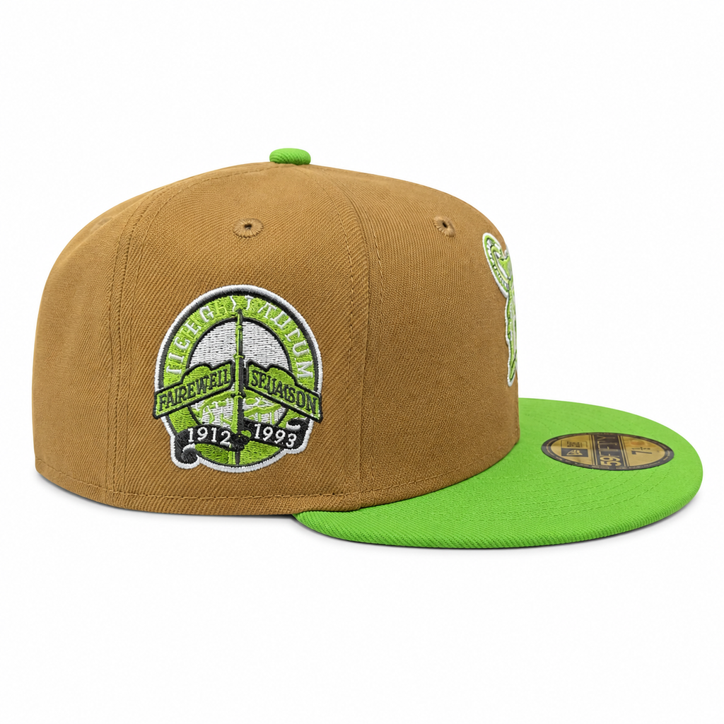 Detroit Tigers New Era Wheat/Lime Cooper 59FIFTY Fitted Hat product image 4, provided for visual reference and product