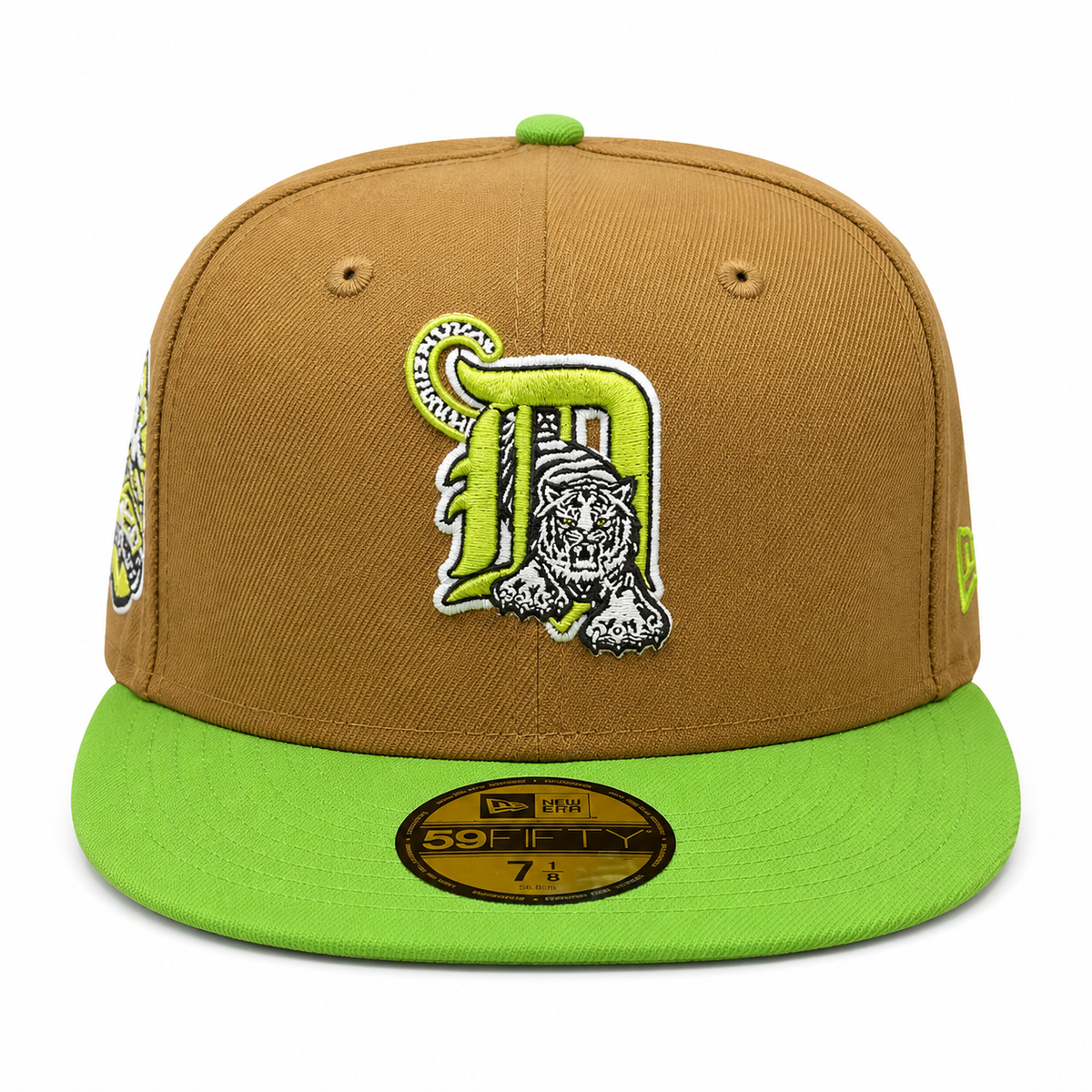 Detroit Tigers New Era Wheat/Lime Cooper 59FIFTY Fitted Hat product image 2, provided for visual reference and product