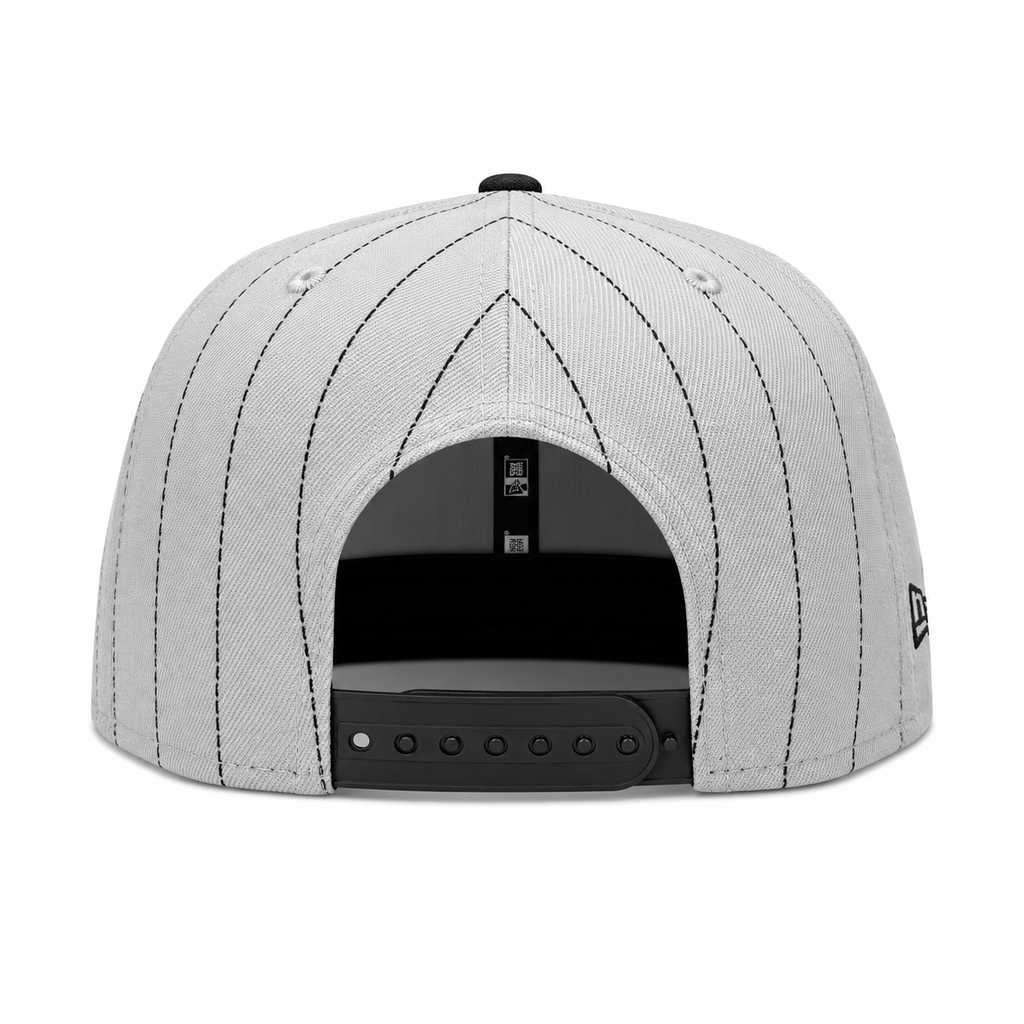 Chicago White Sox New Era 1917 2 Tone White Pinstripe/Navy 9FIFTY Snapback Adjustable Hat product image 4, provided for