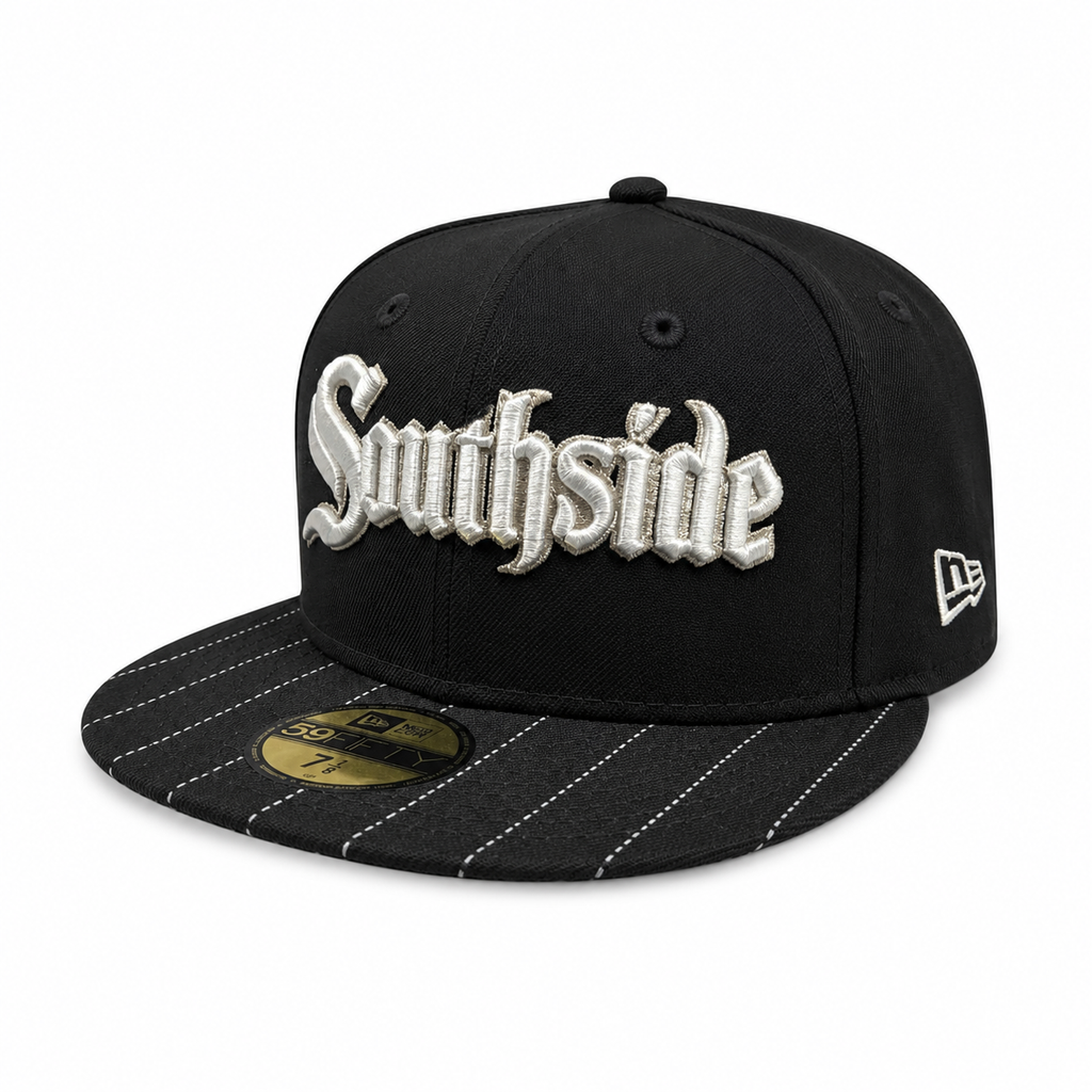 Chicago White Sox New Era Southside Black Stripe 59FIFTY Fitted Hat product image 3, provided for visual reference and