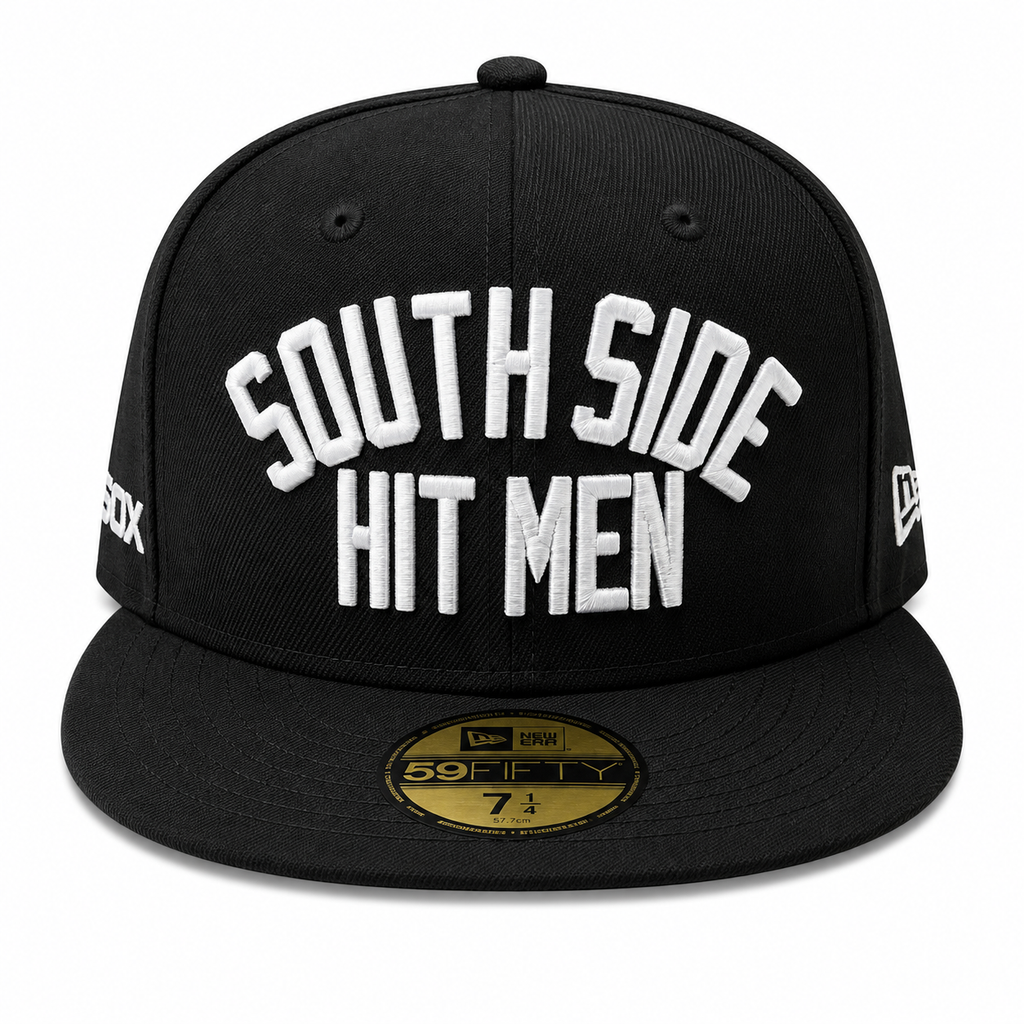 Chicago White Sox New Era Black South Side Hitmen 59FIFTY Fitted Hat product image 3, provided for visual reference and