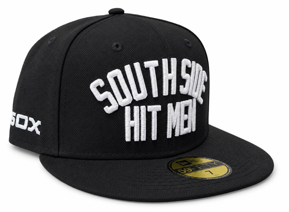 Chicago White Sox New Era Black South Side Hitmen 59FIFTY Fitted Hat product image 1, provided for visual reference and