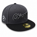 Chicago White Sox Graphite/Black New Era Script 59FIFTY Fitted Hat product image 1, provided for visual reference and
