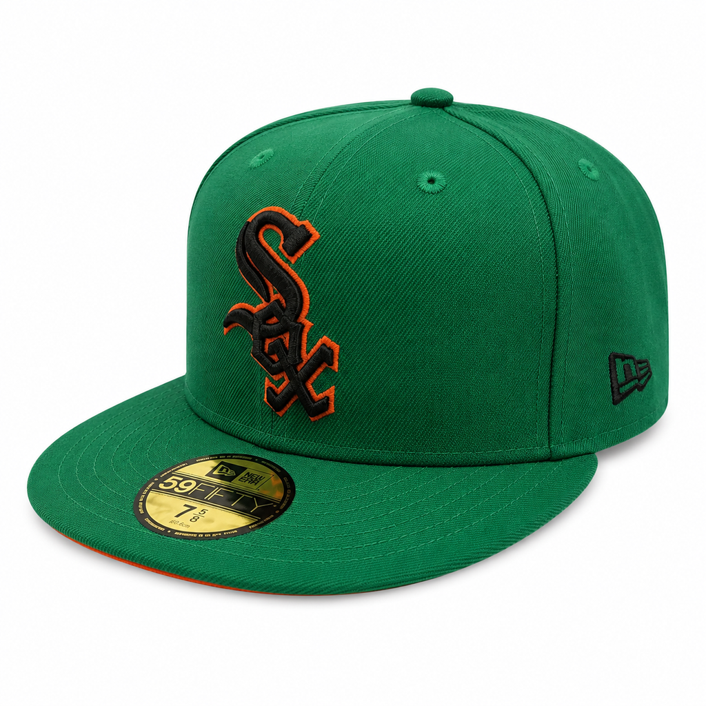 Chicago White Sox New Era Kelly Green/Orange 59FIFTY Lucky Fitted Hat product image 3, provided for visual reference and