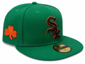 Chicago White Sox New Era Kelly Green/Orange 59FIFTY Lucky Fitted Hat product image 1, provided for visual reference and