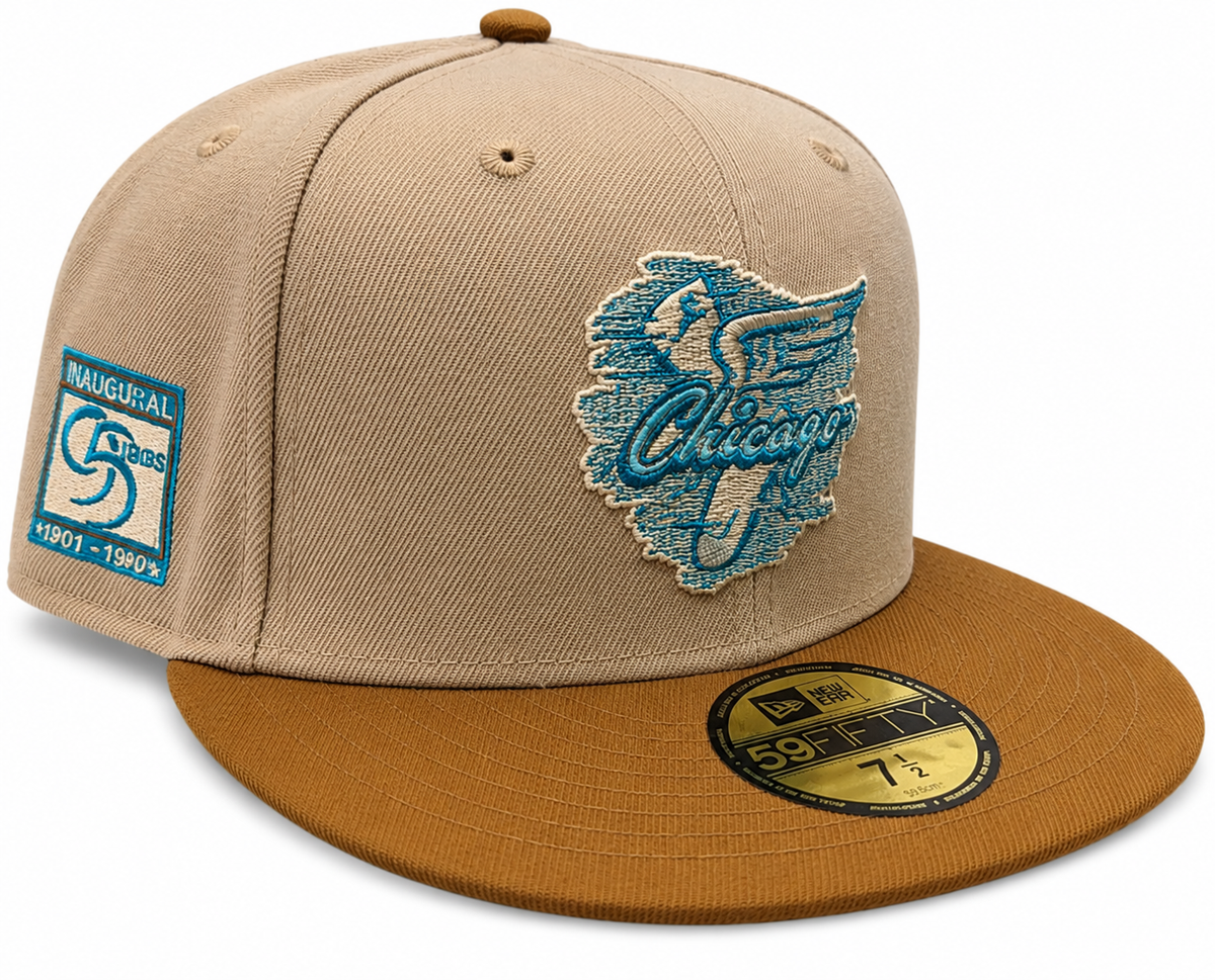 Chicago White Sox 1959 New Era 2 Tone Camel/Peanut 59FIFTY Fitted Hat product image 1, provided for visual reference and