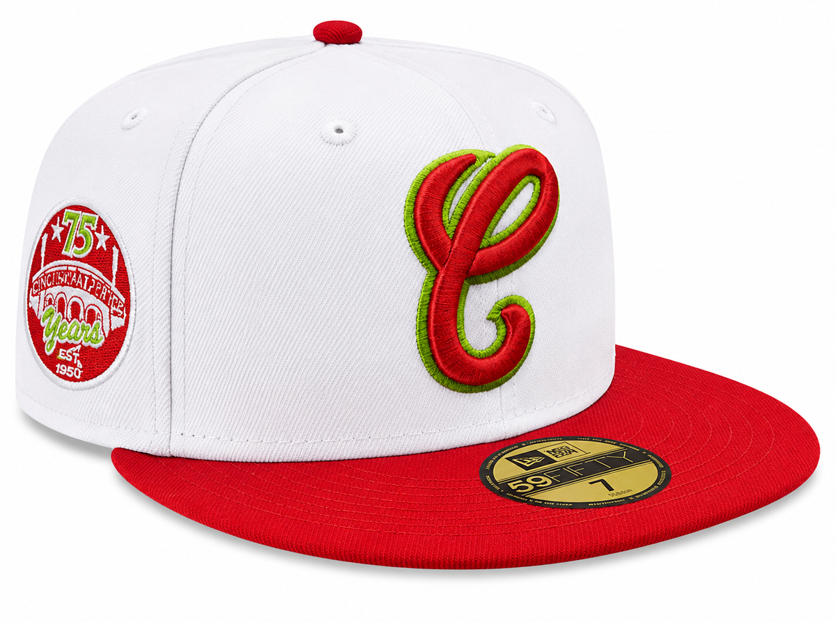Chicago White Sox New Era White/Red/Lime 59FIFTY Fitted Hat product image 1, provided for visual reference and product
