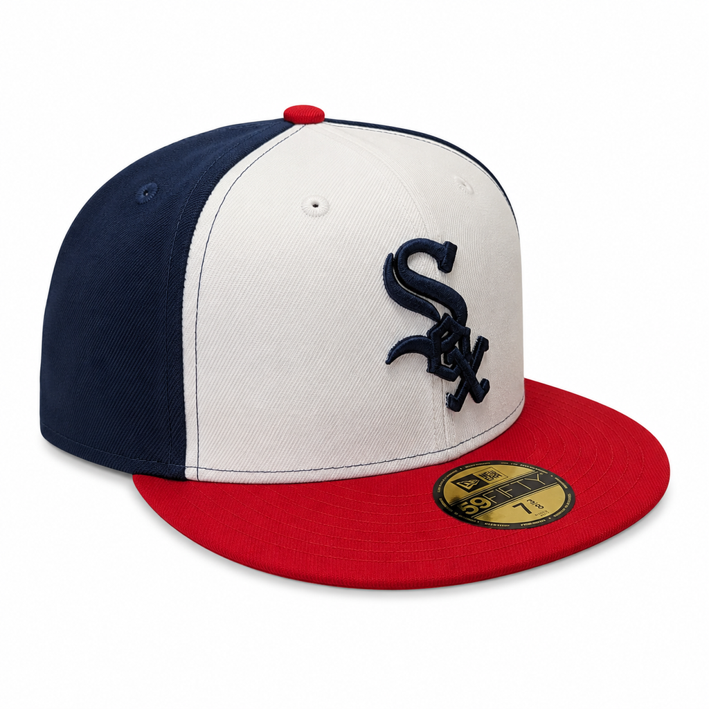 Chicago White Sox Red White Navy New Era 59FIFTY Fitted Hat product image 3, provided for visual reference and product
