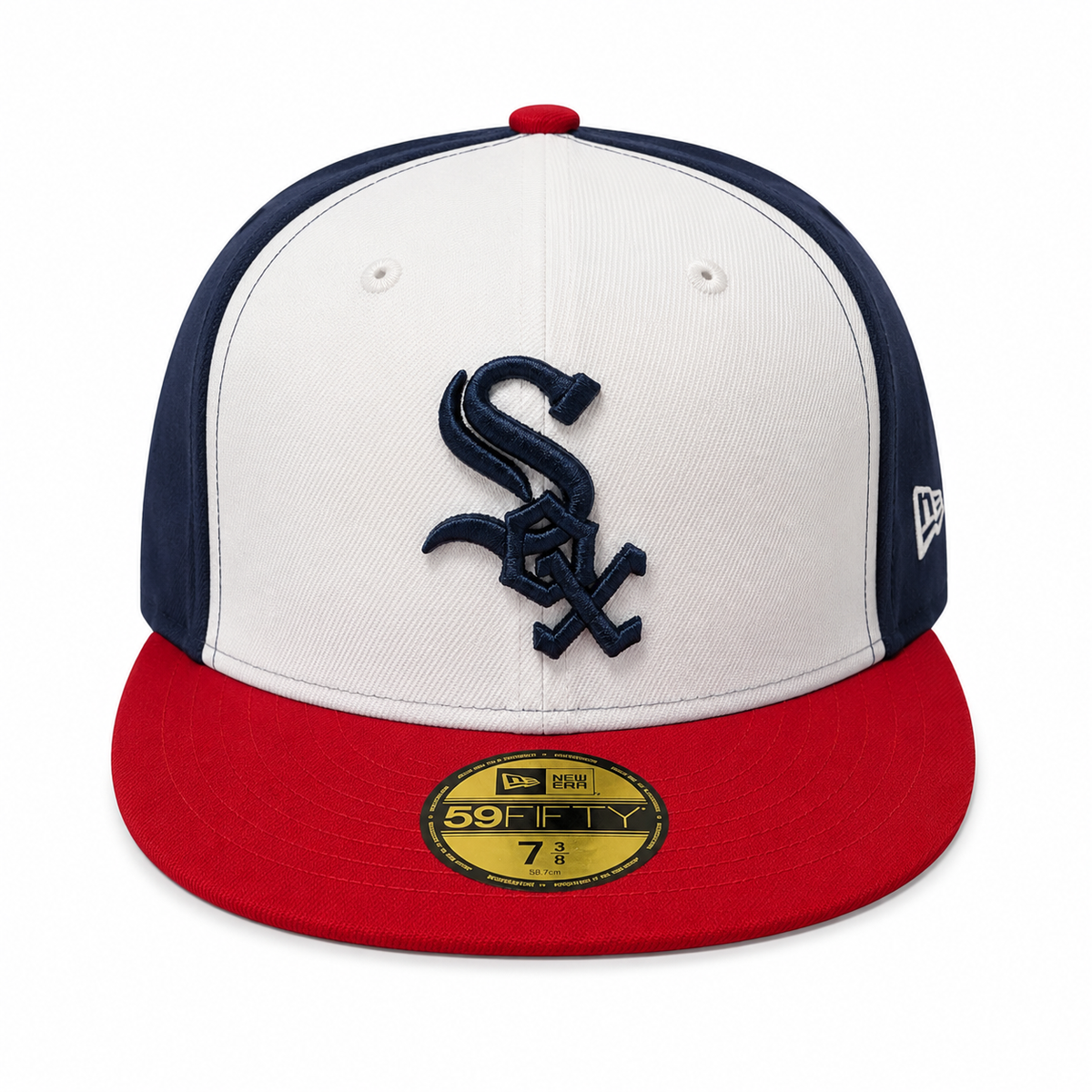Chicago White Sox Red White Navy New Era 59FIFTY Fitted Hat product image 2, provided for visual reference and product