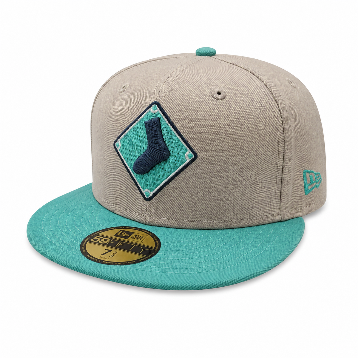 Chicago White Sox 2003 ASG New Era 2 Tone Stone/Mint Rock Pack 59FIFTY Fitted Hat product image 3, provided for visual