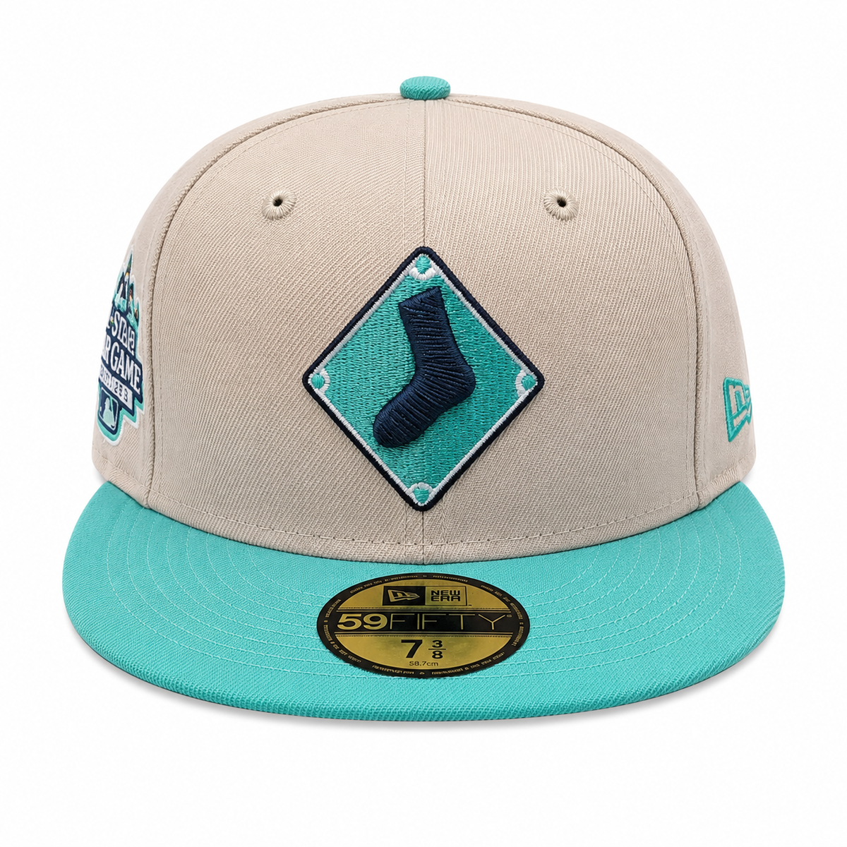 Chicago White Sox 2003 ASG New Era 2 Tone Stone/Mint Rock Pack 59FIFTY Fitted Hat product image 2, provided for visual