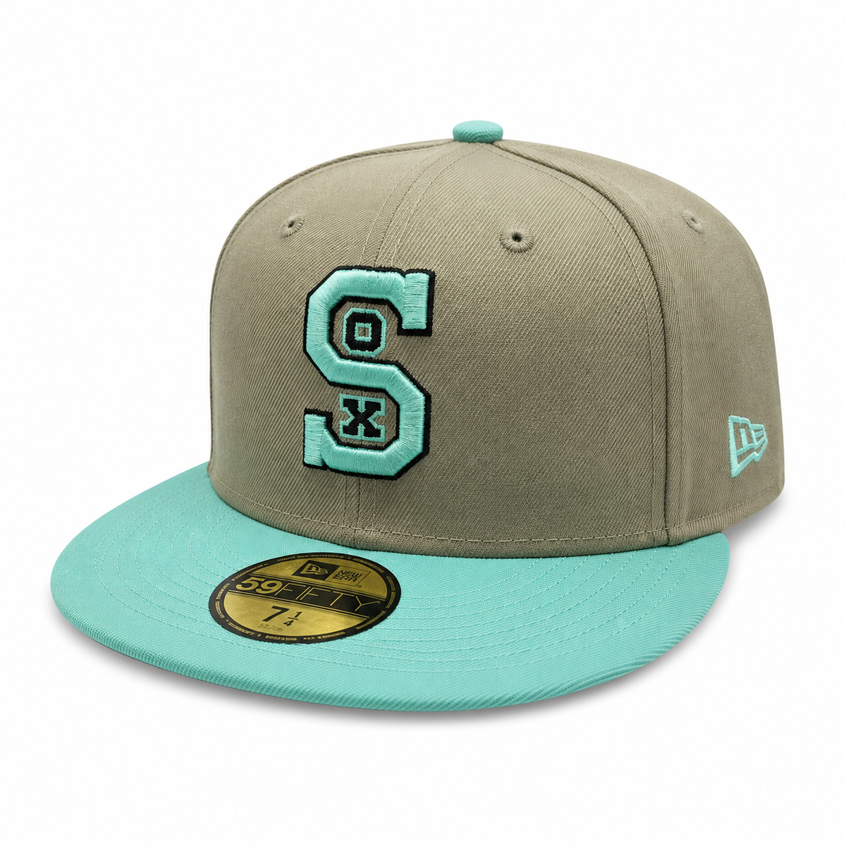 Chicago White Sox New Era Camel/Mint 59FIFTY Fitted Hat product image 1, provided for visual reference and product detail