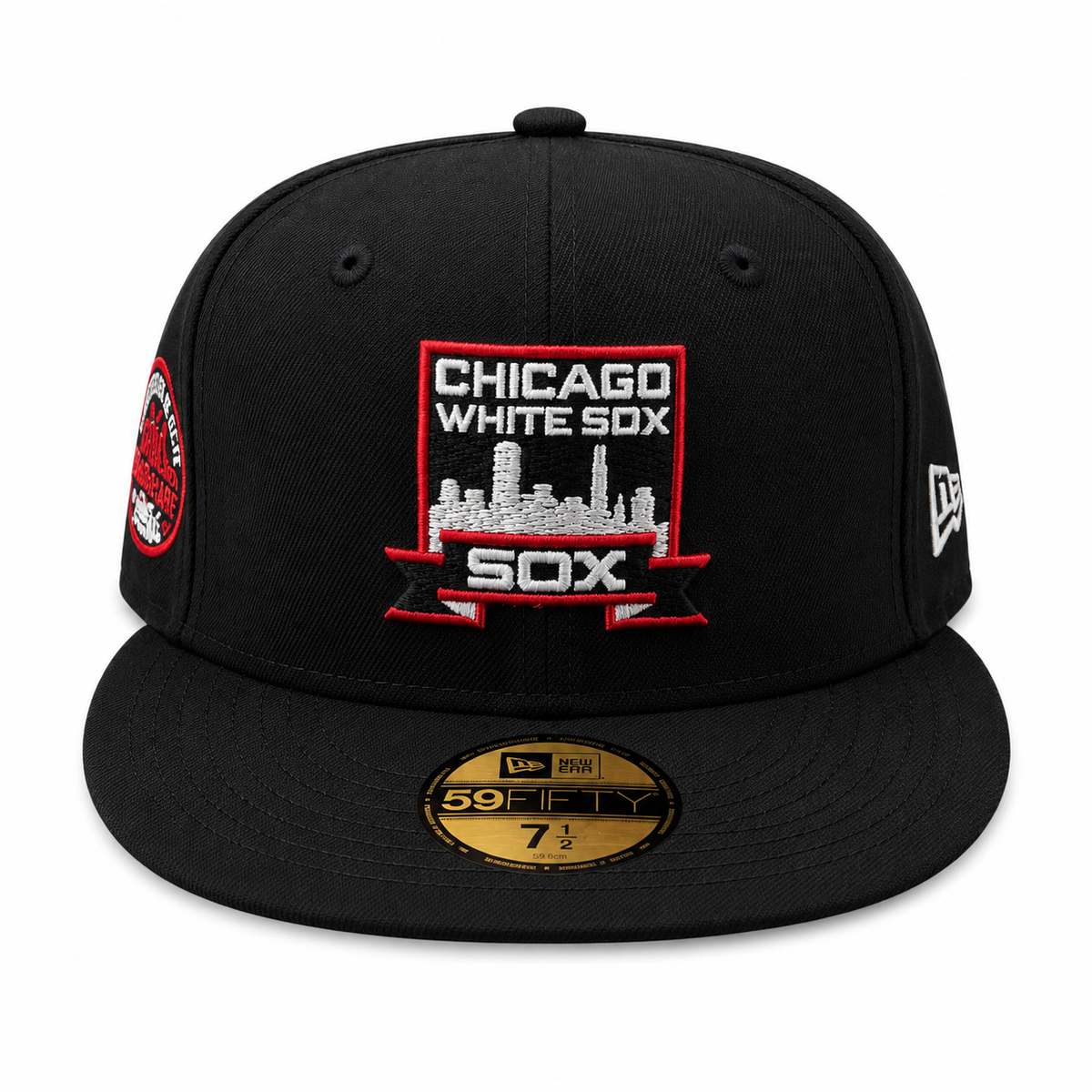 Chicago White Sox New Era Black Skyline Black 59FIFTY Fitted Hat product image 2, provided for visual reference and product