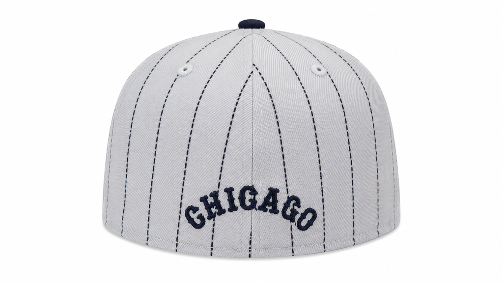 Chicago White Sox New Era White Pinstripe 1917 Logo 59FIFTY Fitted Hat product image 4, provided for visual reference and