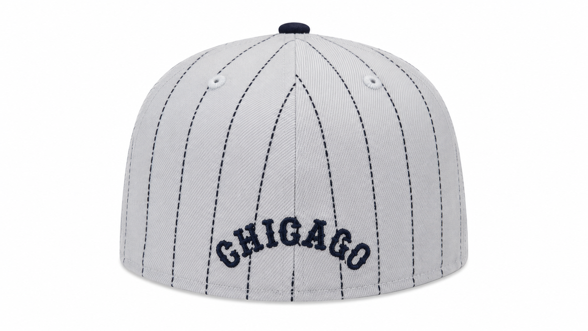 Chicago White Sox New Era White Pinstripe 1917 Logo 59FIFTY Fitted Hat product image 4, provided for visual reference and