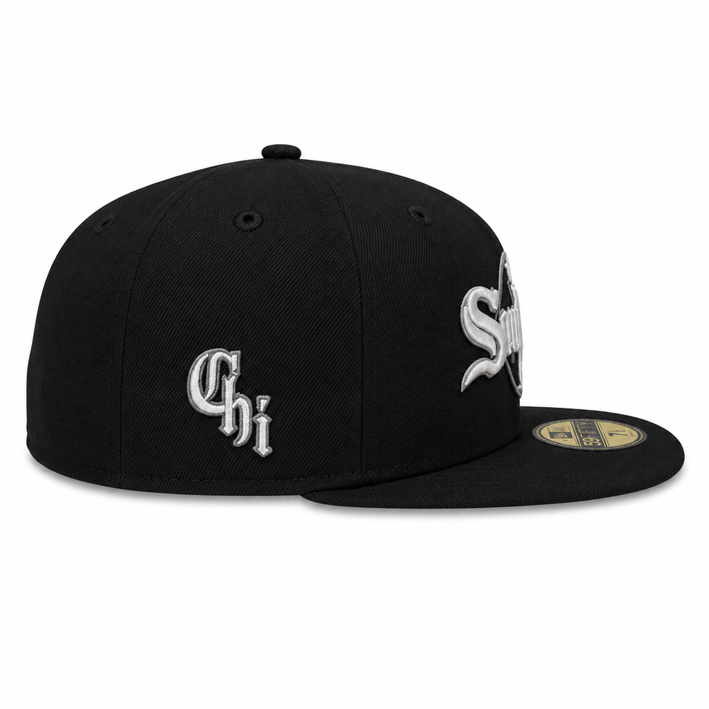 Chicago White Sox New Era Southside Diamond Black 59FIFTY Fitted Hat product image 4, provided for visual reference and