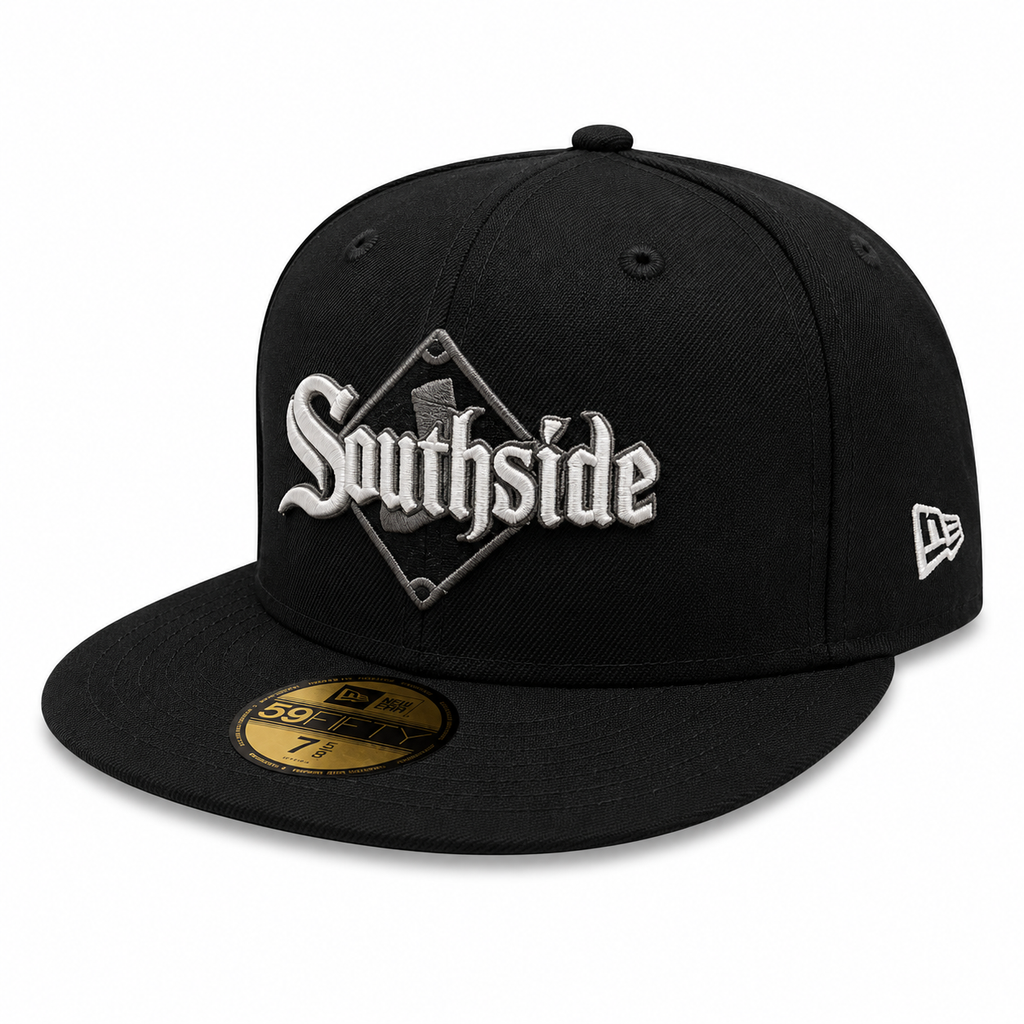 Chicago White Sox New Era Southside Diamond Black 59FIFTY Fitted Hat product image 3, provided for visual reference and