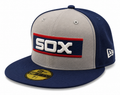 Chicago White Sox New Era 1983 Gray/Navy Bar 59FIFTY Fitted Hat product image 1, provided for visual reference and product