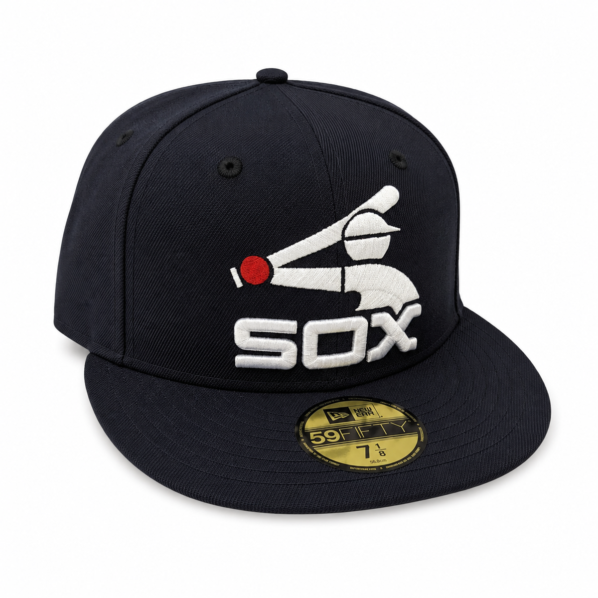 Chicago White Sox New Era Batterman Logo Navy Cooperstown Batterman 59FIFTY Fitted Hat product image 3, provided for visual