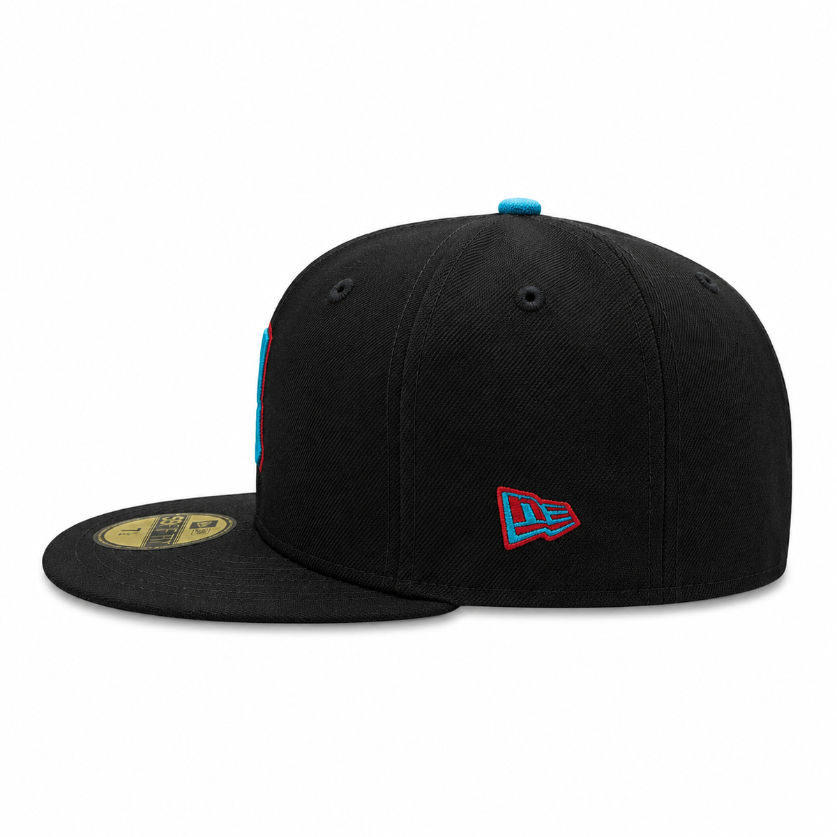 Chicago White Sox New Era Black/Aqua 59FIFTY Fitted Hat product image 5, provided for visual reference and product detail
