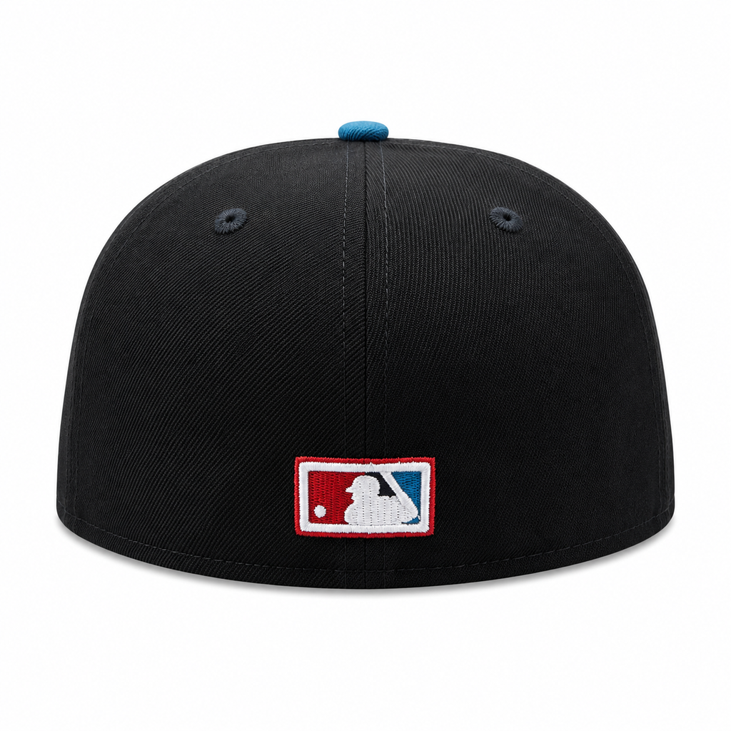 Chicago White Sox New Era Black/Aqua 59FIFTY Fitted Hat product image 4, provided for visual reference and product detail