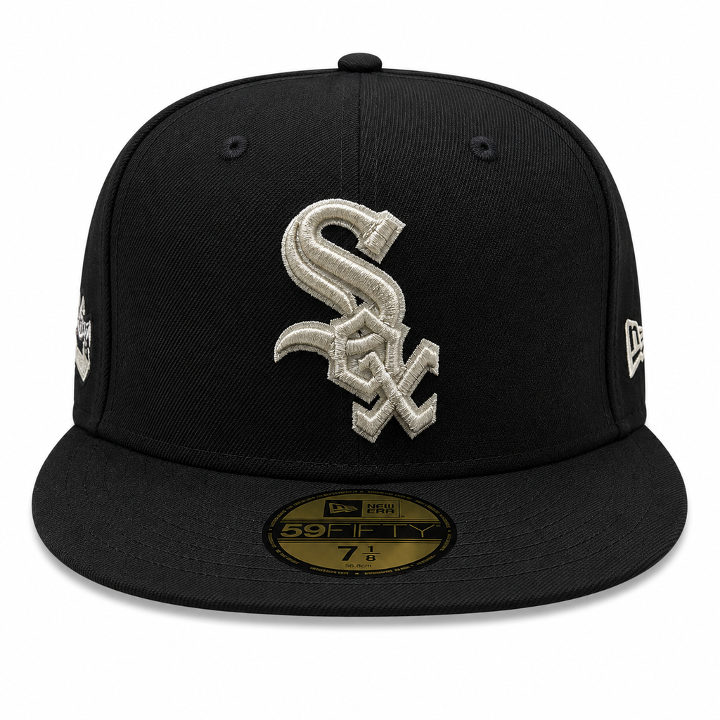 Chicago White Sox Black/Platinum New Era 2005 World Series 59FIFTY Fitted Hat product image 2, provided for visual reference