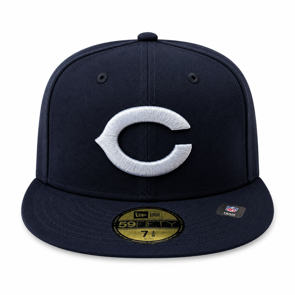 Chicago Bears New Era Gridiron Collection 1962-73 Navy 59FIFTY Fitted Hat product image 2, provided for visual reference and