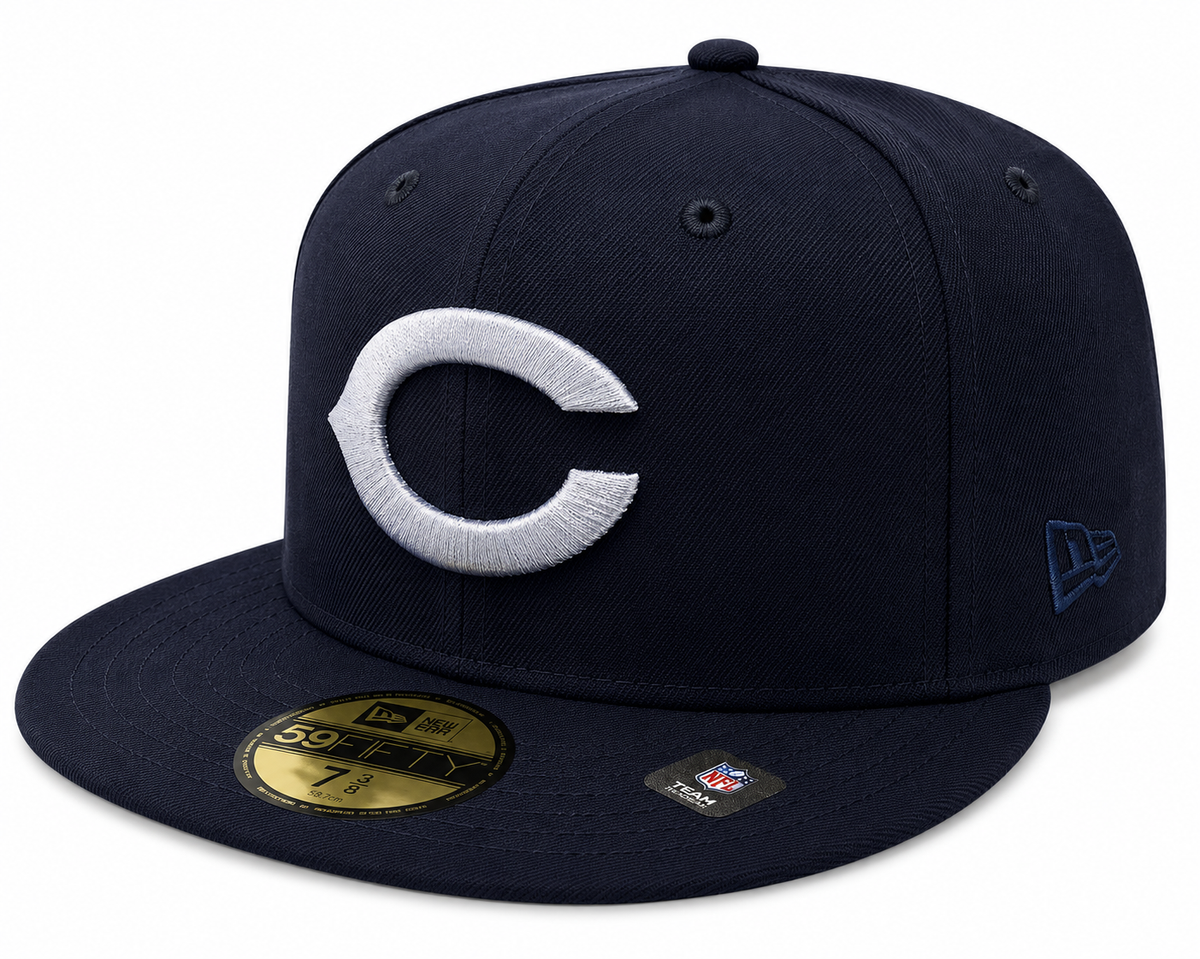 Chicago Bears New Era Gridiron Collection 1962-73 Navy 59FIFTY Fitted Hat product image 1, provided for visual reference and