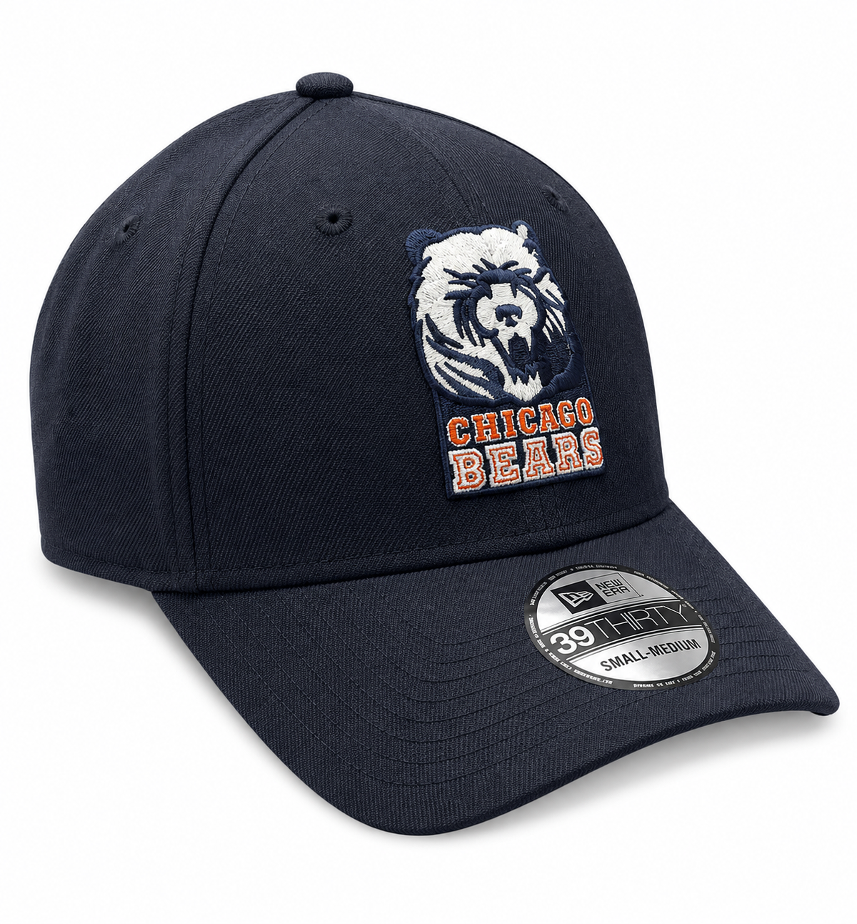 Chicago Bears New Era Gridiron Collection 1990 Classic Navy 39THIRTY Flex Hat product image 3, provided for visual reference