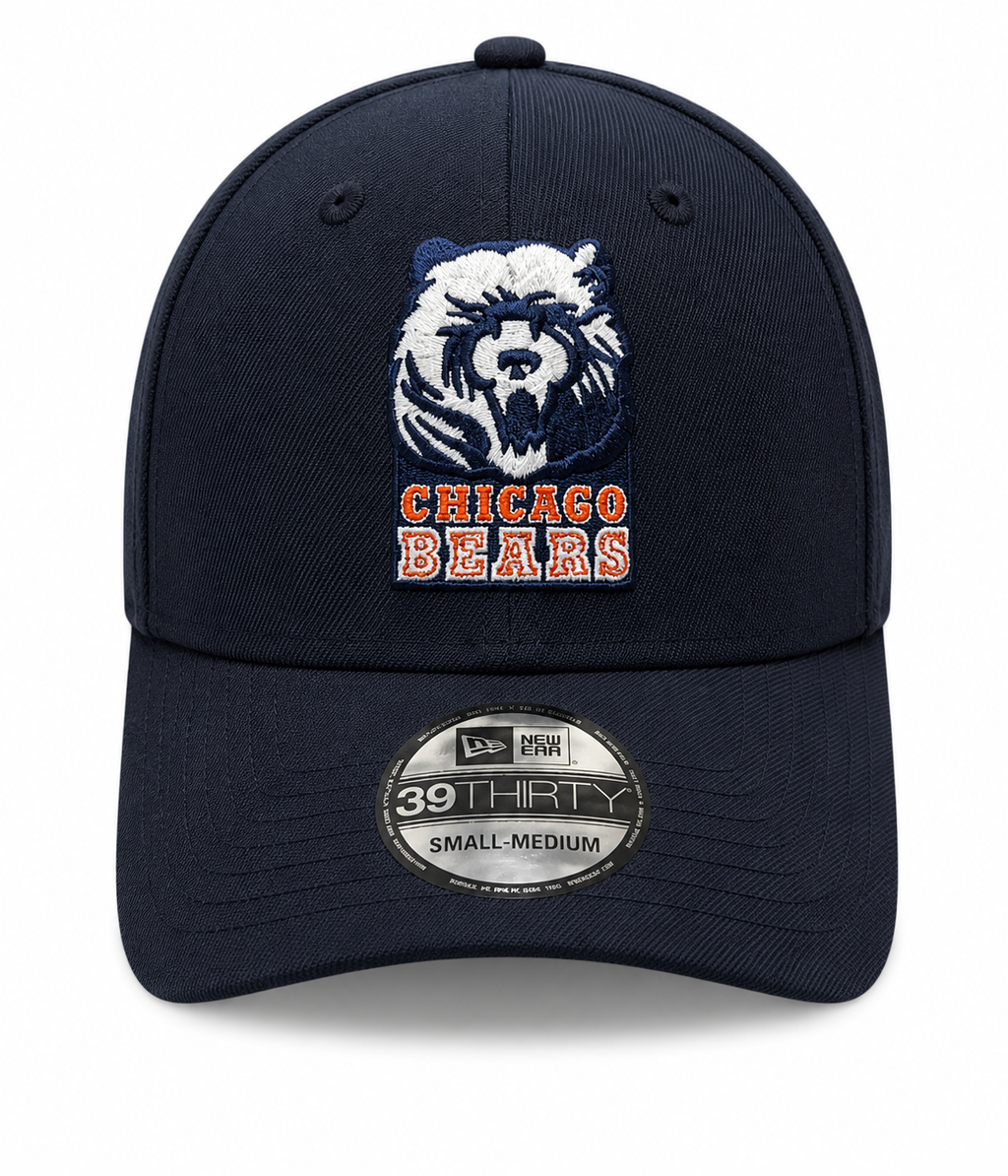 Chicago Bears New Era Gridiron Collection 1990 Classic Navy 39THIRTY Flex Hat product image 2, provided for visual reference