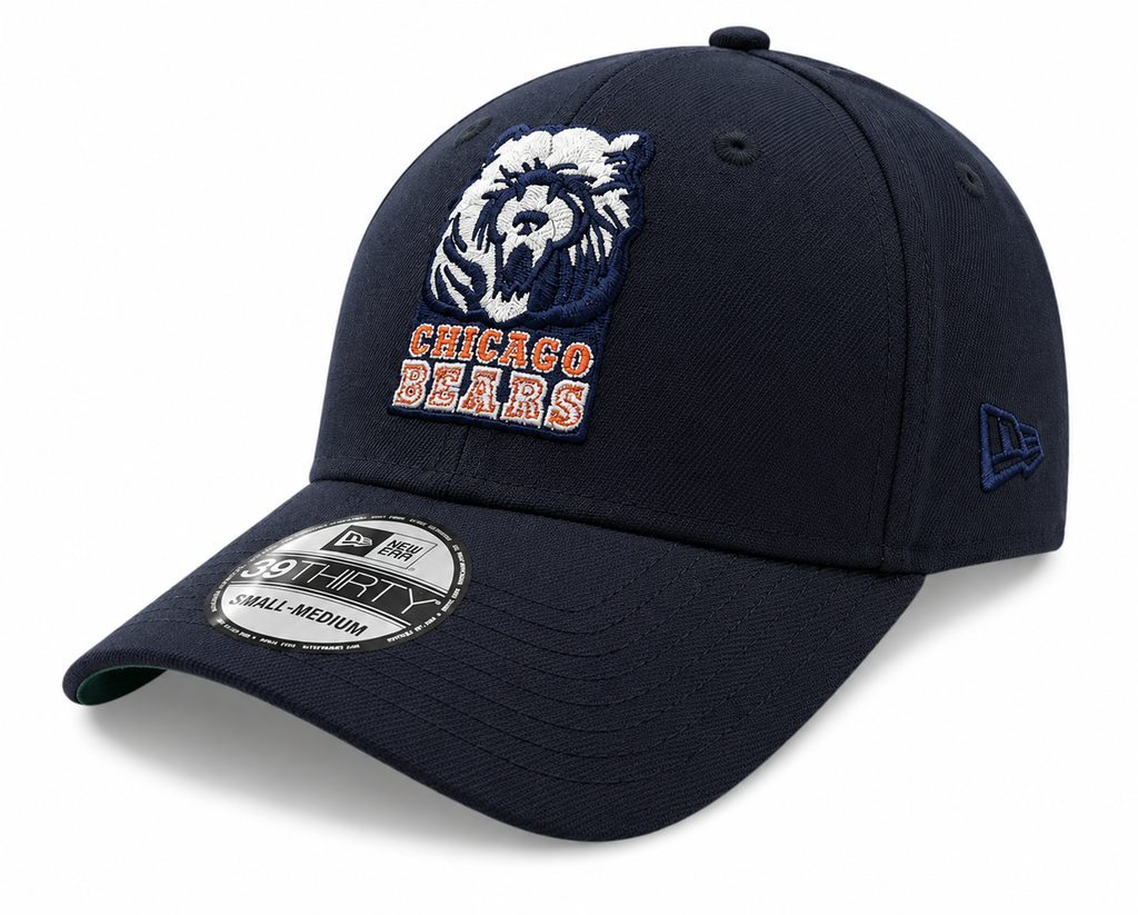 Chicago Bears New Era Gridiron Collection 1990 Classic Navy 39THIRTY Flex Hat product image 1, provided for visual reference
