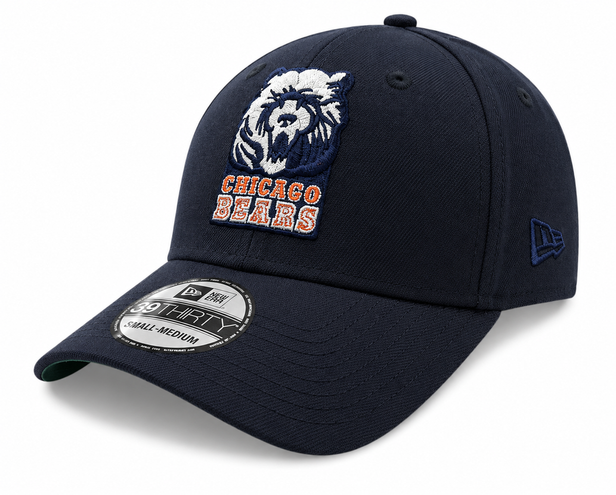 Chicago Bears New Era Gridiron Collection 1990 Classic Navy 39THIRTY Flex Hat product image 1, provided for visual reference