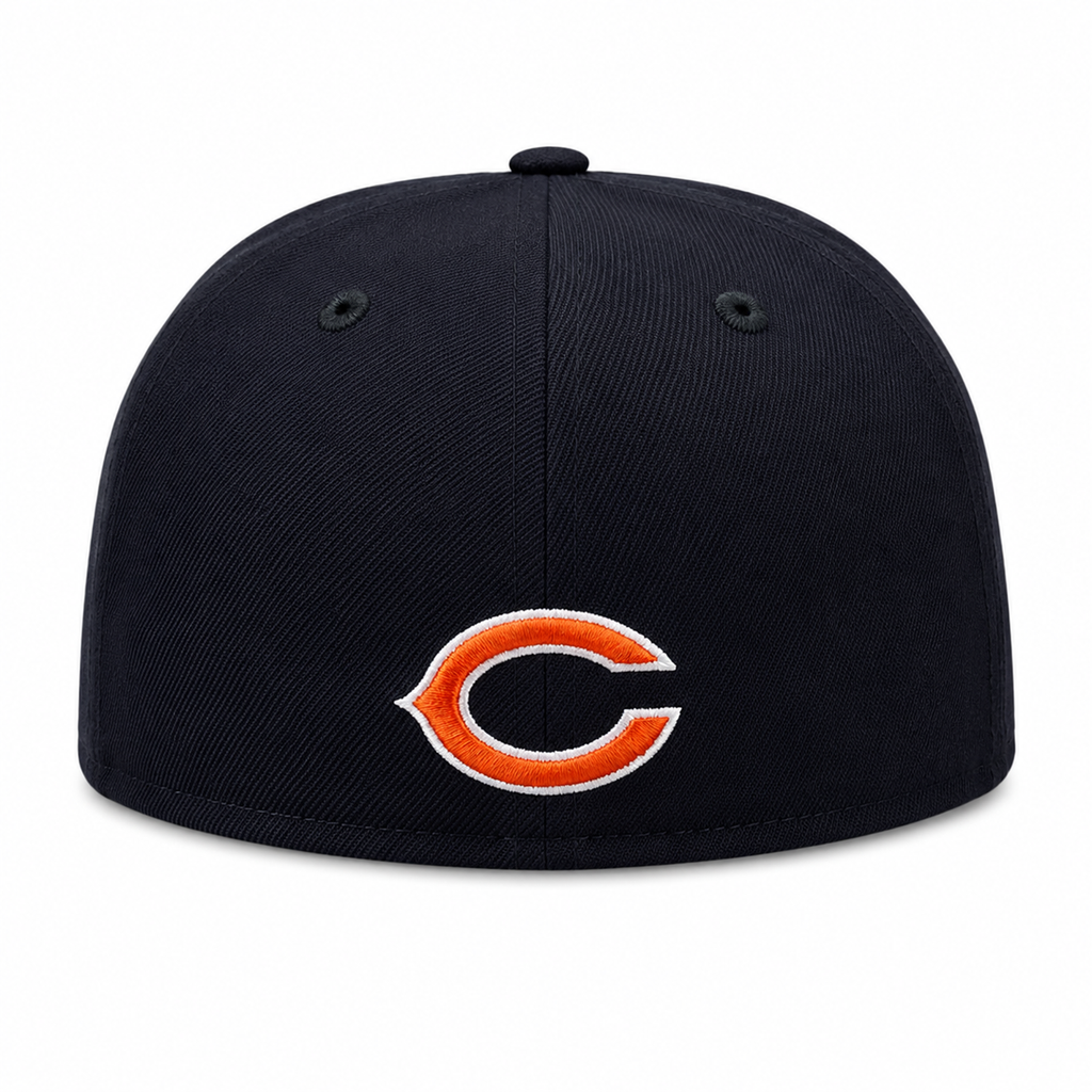 Chicago Bears New Era Gridiron Classics 1990 Navy 59FIFTY Fitted Hat product image 4, provided for visual reference and