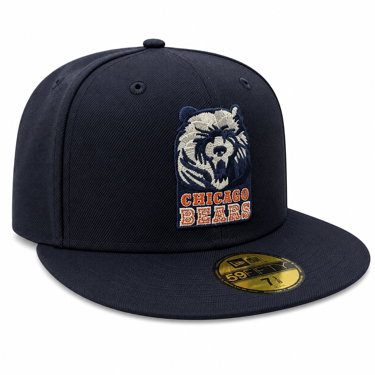 Chicago Bears New Era Gridiron Classics 1990 Navy 59FIFTY Fitted Hat product image 3, provided for visual reference and
