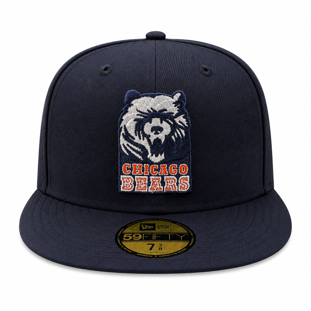 Chicago Bears New Era Gridiron Classics 1990 Navy 59FIFTY Fitted Hat product image 2, provided for visual reference and