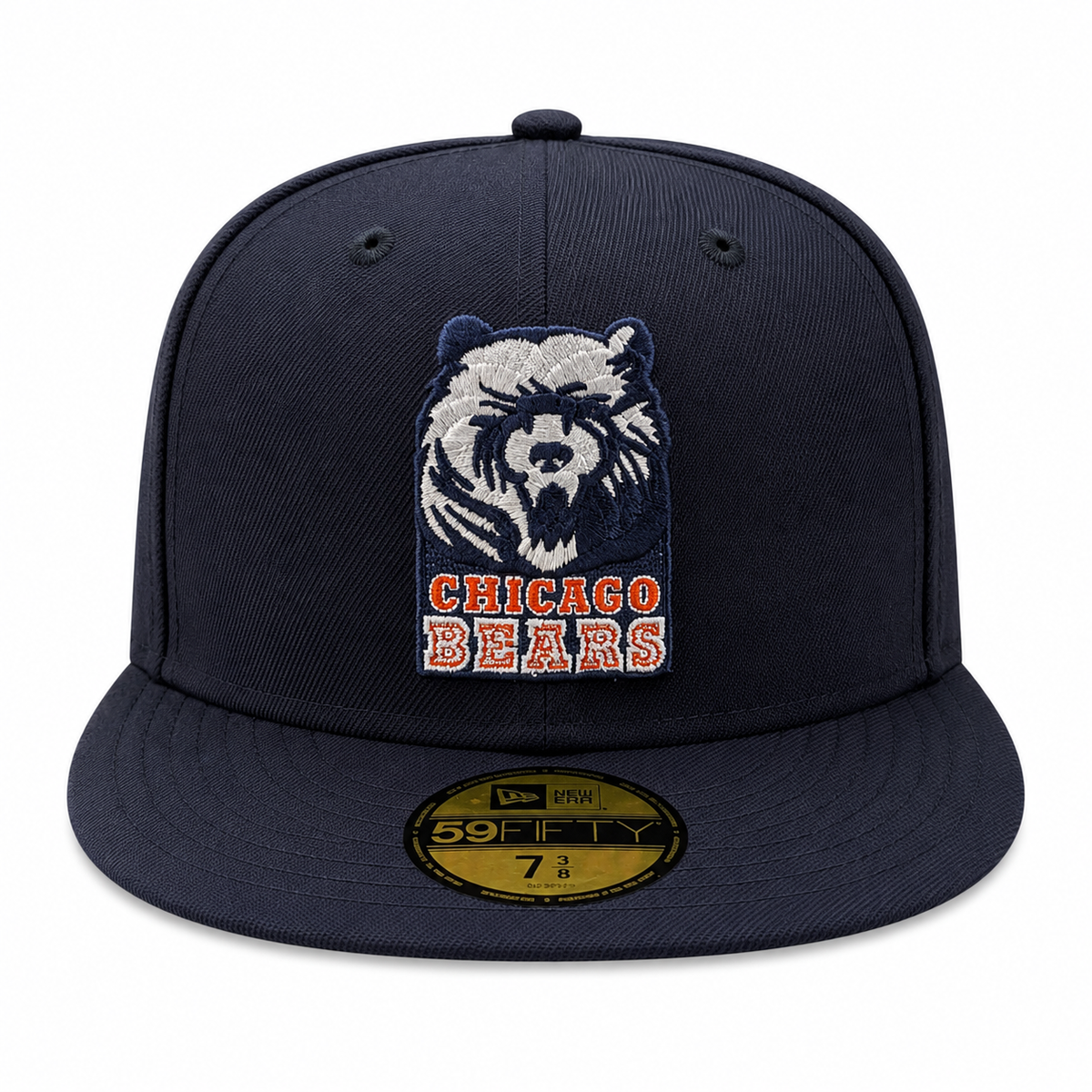 Chicago Bears New Era Gridiron Classics 1990 Navy 59FIFTY Fitted Hat product image 2, provided for visual reference and
