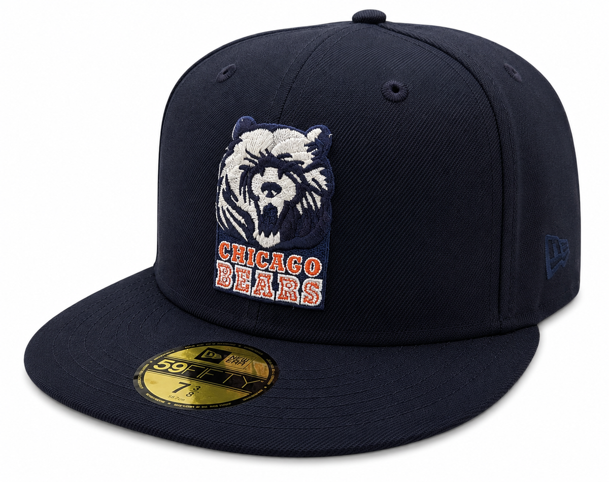 Chicago Bears New Era Gridiron Classics 1990 Navy 59FIFTY Fitted Hat product image 1, provided for visual reference and