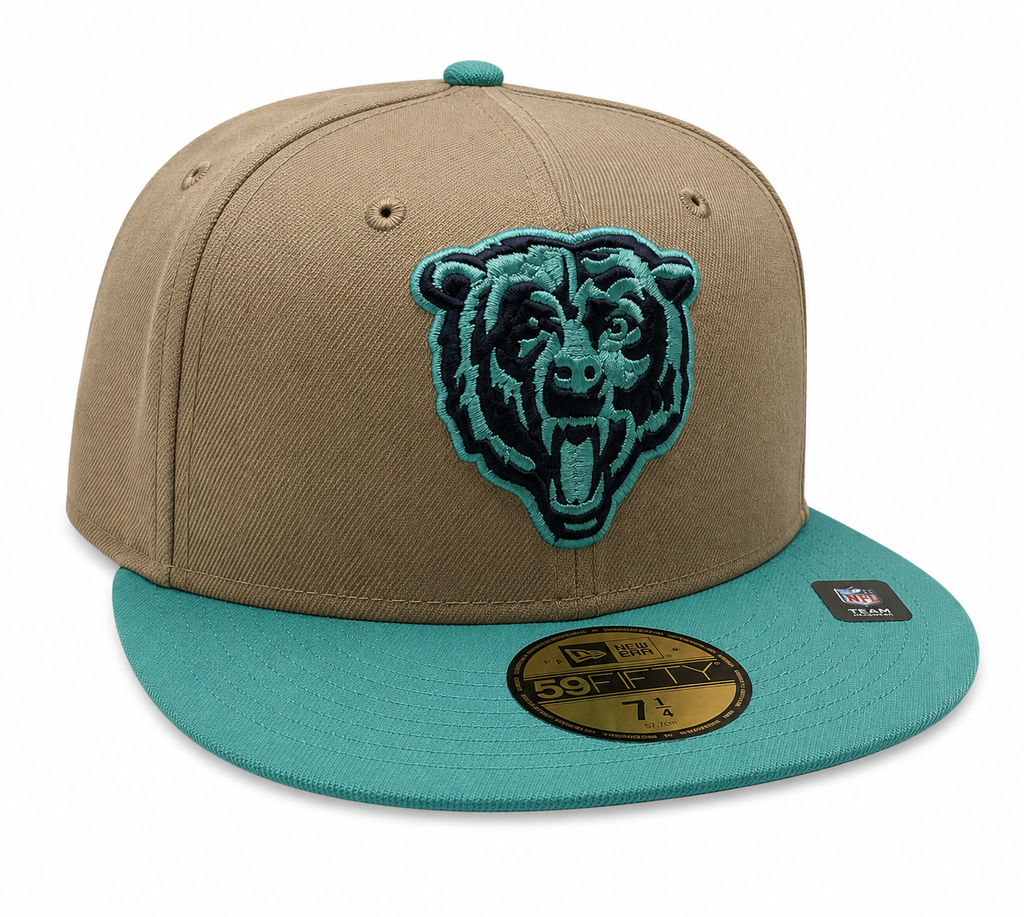 Chicago Bears New Era 2 Tone Camel/Mint Rustic Winter 59FIFTY Fitted Hat product image 3, provided for visual reference and