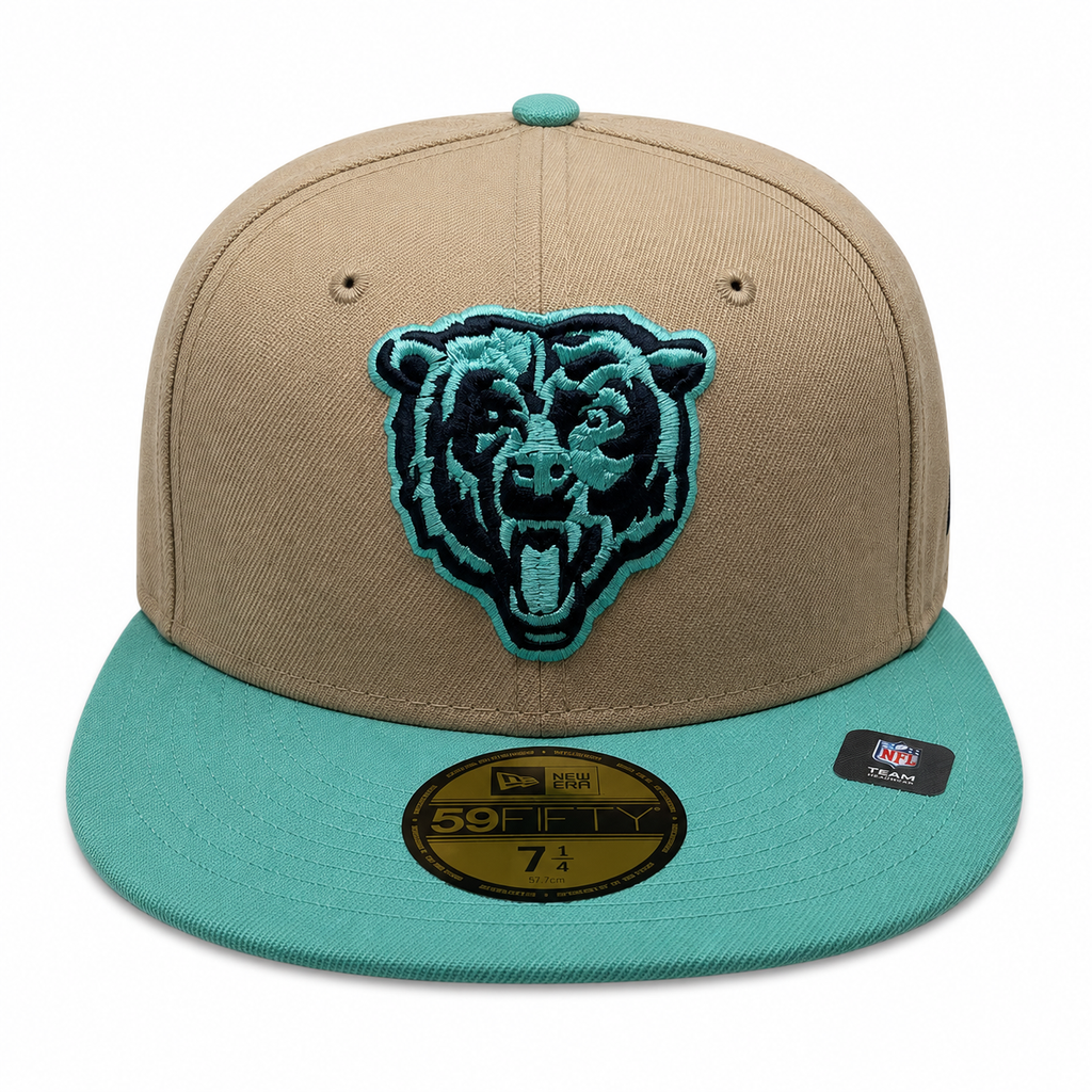 Chicago Bears New Era 2 Tone Camel/Mint Rustic Winter 59FIFTY Fitted Hat product image 2, provided for visual reference and