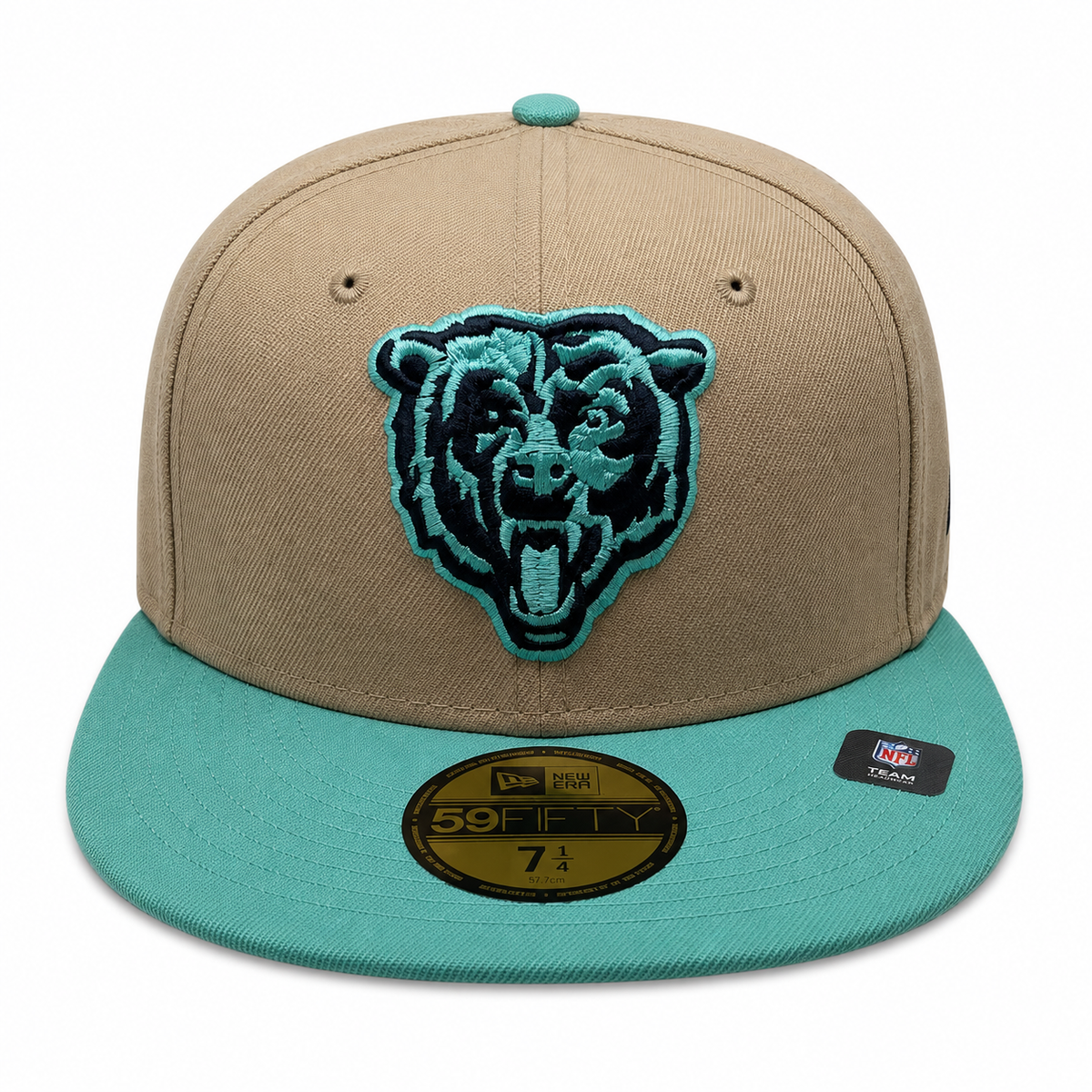 Chicago Bears New Era 2 Tone Camel/Mint Rustic Winter 59FIFTY Fitted Hat product image 2, provided for visual reference and
