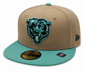 Chicago Bears New Era 2 Tone Camel/Mint Rustic Winter 59FIFTY Fitted Hat product image 1, provided for visual reference and