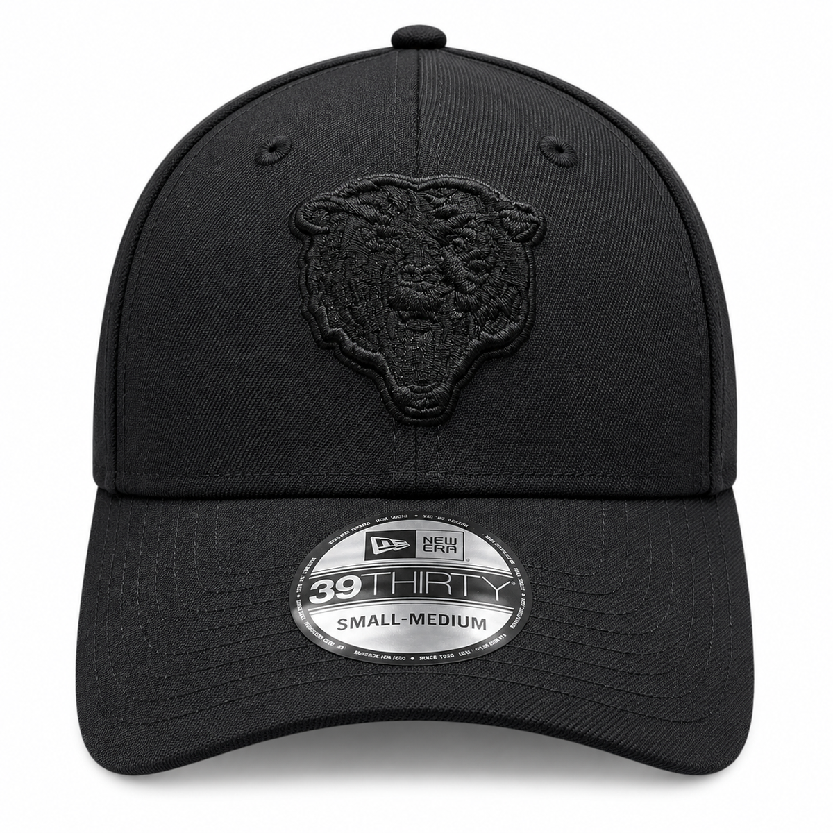 Chicago Bears New Era Black Tonal 39THIRTY Flex Hat product image 2, provided for visual reference and product detail review